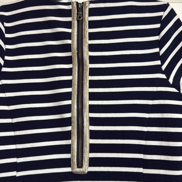 HatleyNavy and White Striped Dress with Decorative Trim Size XL - Picture 8 of 11